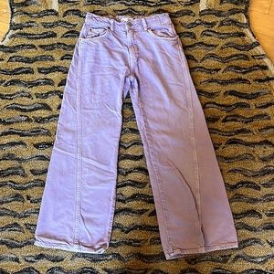 Purple zara girls wide leg jeans